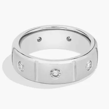 Кольцо Bold Diamond Eternity из 18-каратного белого золота (7 мм, 1/2 карата) Blue Nile