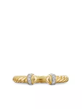 Кольцо Cable Band из 18-каратного желтого золота с бриллиантами David Yurman, золотой