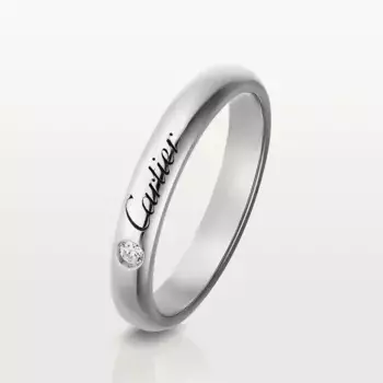 Кольцо Cartier C de Cartier Wedding, 3 мм, платина/бриллиант