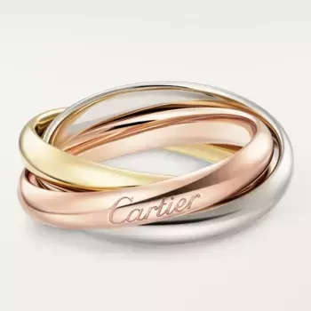 Кольцо Cartier Classic Trinity, белое золото/розовое золото/желтое золото