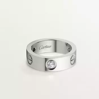 Кольцо Cartier Love 3 Diamonds, белое золото / бриллиант