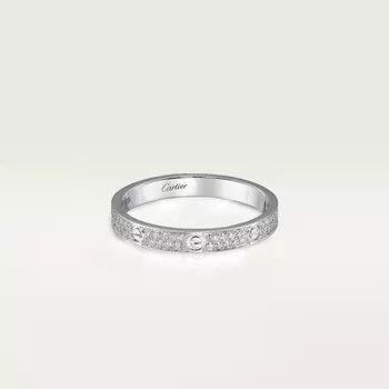 Кольцо Cartier Love Small Model 72 Diamonds, белое золото / бриллиант