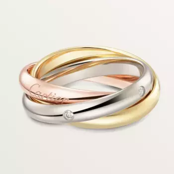 Кольцо Cartier Trinity Medium, белое золото/розовое золото/желтое золото