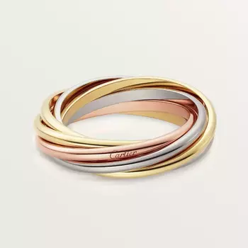 Кольцо Cartier Trinity Regular, белое золото/розовое золото/желтое золото (размер 45 мм)