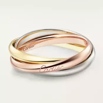 Кольцо Cartier Trinity Small, белое золото/розовое золото/желтое золото