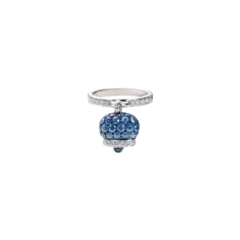 Кольцо Chantecler Campanella из белого золота с бриллиантами и сапфирами