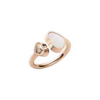 Кольцо Chopard Happy Hearts - Кольцо, розовое золото, бриллиант, перламутр