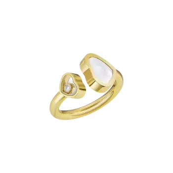 Кольцо Chopard Happy Hearts - Кольцо, желтое золото, бриллиант, перламутр