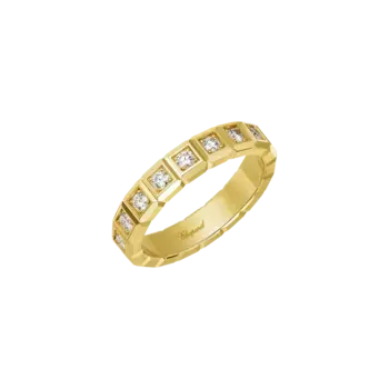 Кольцо Chopard Ice Cube - Кольцо, желтое золото, полуоправленные бриллианты