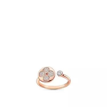 Кольцо Color Blossom Mini Sun, розовое золото и бриллианты Louis Vuitton, розовый
