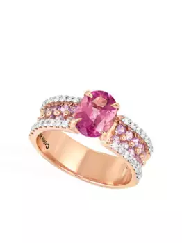 Кольцо Color Hits из розового золота с камнями Brumani