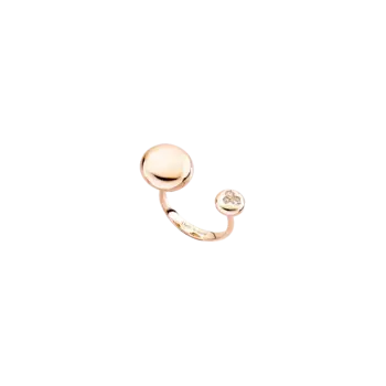 Кольцо Dada Arrigoni Glamour из розового золота и коричневых бриллиантов