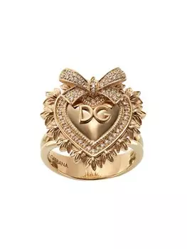 Кольцо Devotion из желтого золота с бриллиантами Dolce & Gabbana, золотой
