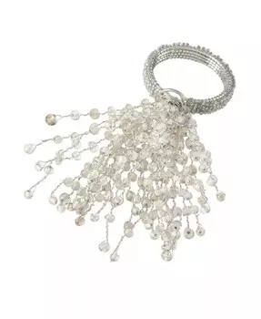 Кольцо для салфеток с бисером, набор из 4 шт Saro Lifestyle, серебро