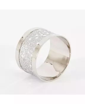 Кольцо для салфеток с блестящим дизайном, набор из 4 шт Saro Lifestyle, серебро