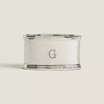 Кольцо для салфеток с буквой "G" Zara Home Letter, серебристый