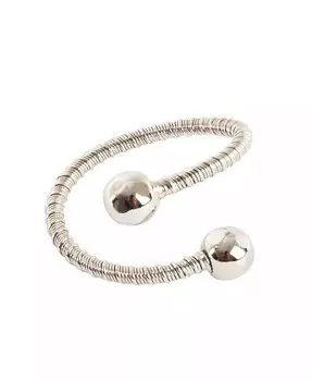 Кольцо для салфеток с изогнутым дизайном, набор из 4 шт Saro Lifestyle, серебро