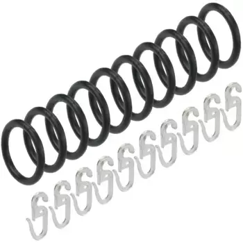 Кольцо для штор Liedeco, (набор, 10 шт., с крючками-плиссе), для карнизов 20 мм, черный