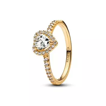 Кольцо Elevated Heart Pandora, покрытие - золото