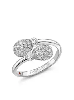 Кольцо Emotion из белого золота с бриллиантами FABERG, серебяный