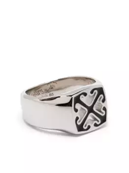 Кольцо Enamel Arrow OFF-WHITE, серебяный