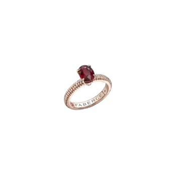 Кольцо Faberg Colours of love из розового золота и рубина