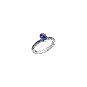 Кольцо Faberg Colours of love из белого золота с синими сапфирами