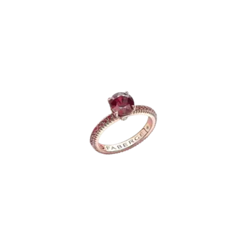 Кольцо Faberg из розового золота с рубинами