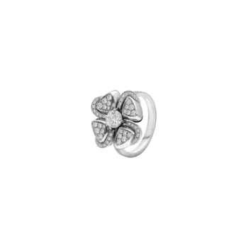 Кольцо fiorever из белого золота с бриллиантами Bulgari