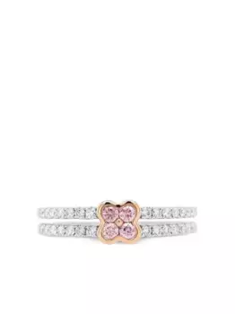 Кольцо Flower из белого золота с бриллиантами HYT Jewelry, серебяный