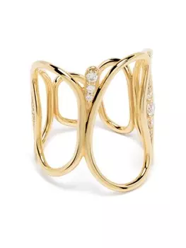 Кольцо Fluid Chain из желтого золота с бриллиантами Fernando Jorge, золотой