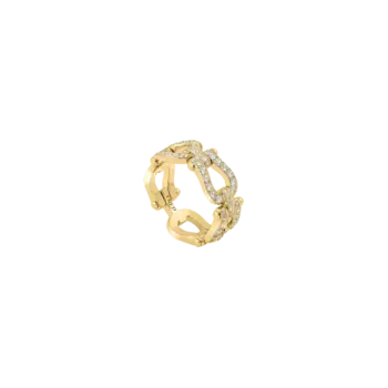 Кольцо Fred Force 10 multiple из желтого золота с бриллиантовым паве