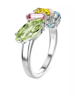 Кольцо Гема Swarovski, серебряный