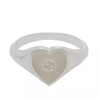 Кольцо Gucci Jewellery Heart Enamel, серебрянный
