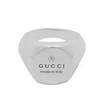 Кольцо Gucci Trademark Chevalier Large, серебристый