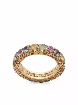Кольцо Heritage из желтого золота с сапфирами Dolce & Gabbana, золотой