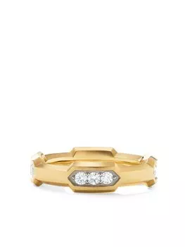 Кольцо Hex из желтого золота с бриллиантами David Yurman, золотой
