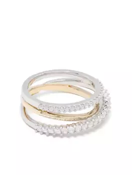 Кольцо Hyperbola Swarovski, золотой