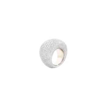 Кольцо из 18-каратного белого золота без родиевого покрытия, с бриллиантами Vhernier