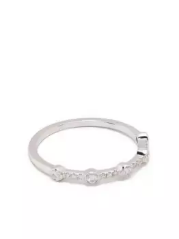 Кольцо из белого золота с бриллиантами Ef Collection, серебяный