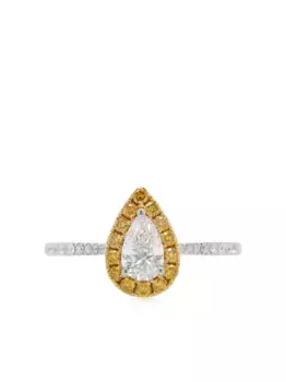 Кольцо из белого золота с бриллиантом HYT Jewelry, серебяный