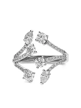 Кольцо из белого золота с бриллиантом LEO PIZZO, серебряный