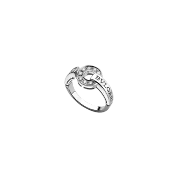 Кольцо из белого золота с бриллиантовым паве Bulgari