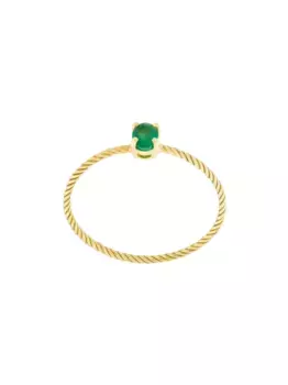 Кольцо из желтого золота с изумрудом Wouters & Hendrix Gold, золотой