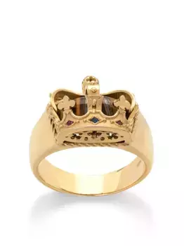 Кольцо из желтого золота с сапфирами и рубинами DOLCE & GABBANA, золотой