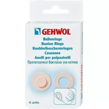 Кольцо круглое для косточки большого пальца стопы - защитное кольцо для косточки большого пальца стопы - 6 шт Gehwol
