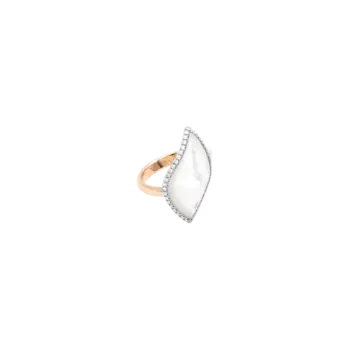 Кольцо Mattioli Navettes из розового золота с бриллиантами и перламутром