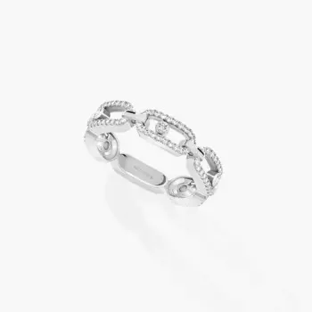 Кольцо Messika Move Link Multi Pav, белое золото/бриллианты