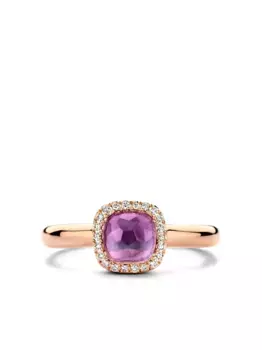 Кольцо Milano Sweeties из розового золота с бриллиантами и аметистом Tirisi, розовый