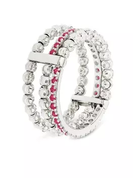 Кольцо Moon Eden из белого золота с рубином Officina Bernardi, серебряный